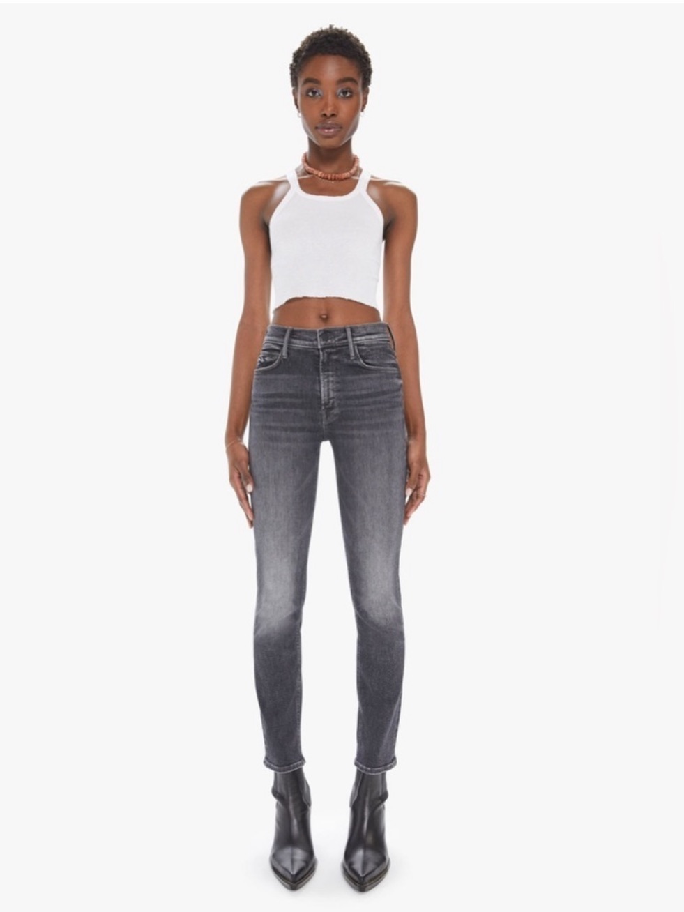 Mother Denim The Mid Rise Dazzler Ankle In The Night Is Watching Wash Size 34